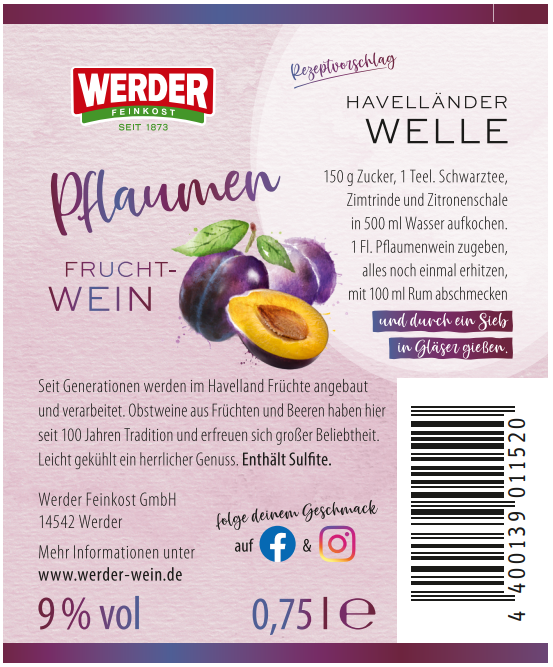 Pflaumen Wein
