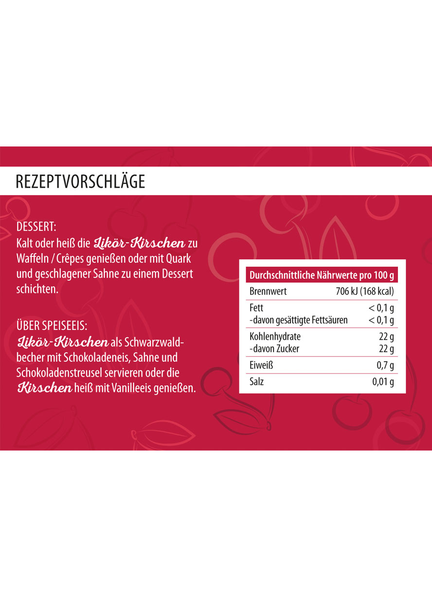 Kirschen mit Likör