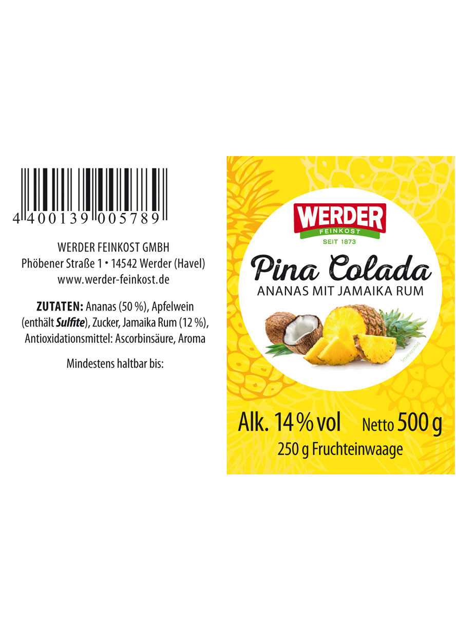 Pina Colada - Ananas mit Jamaika Rum
