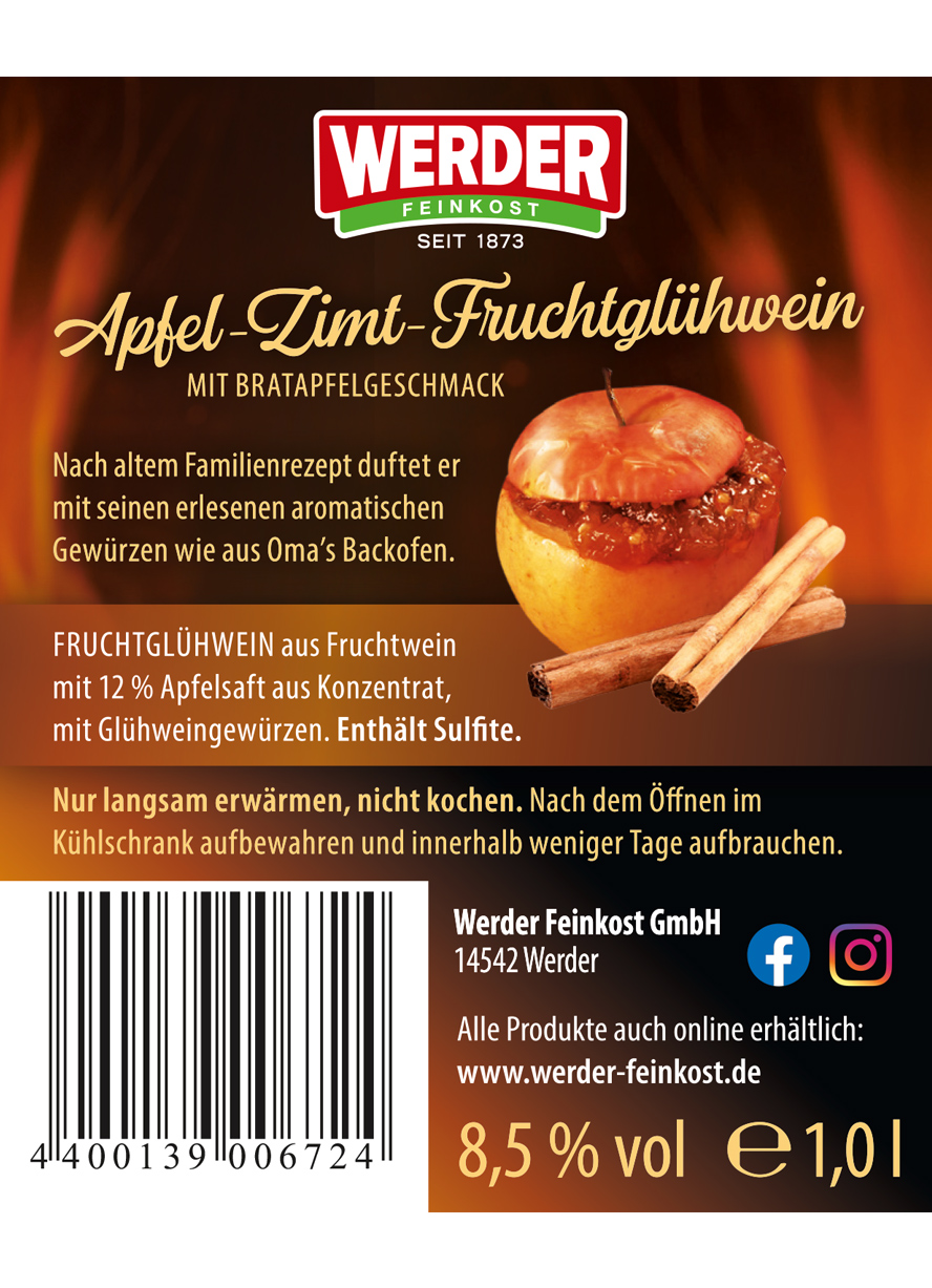 Apfel-Zimt-Fruchtglühwein mit Bratapfelgeschmack