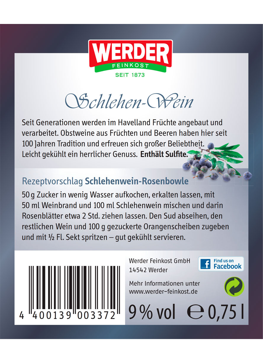 WERDER Schlehen Wein