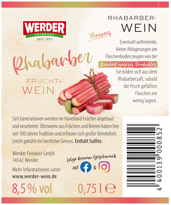 Rhabarber Wein